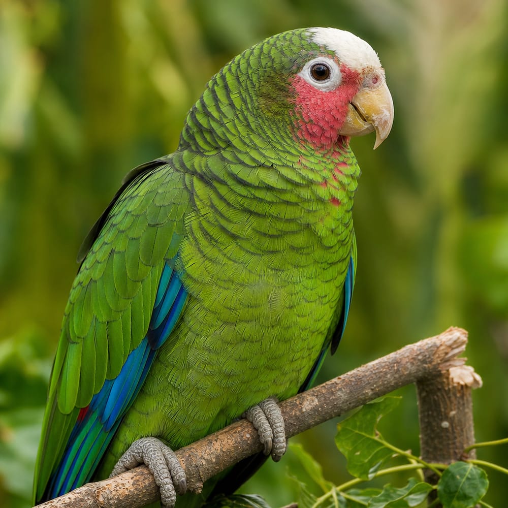 Rose-throated Parrot (Amazona leucocephala)